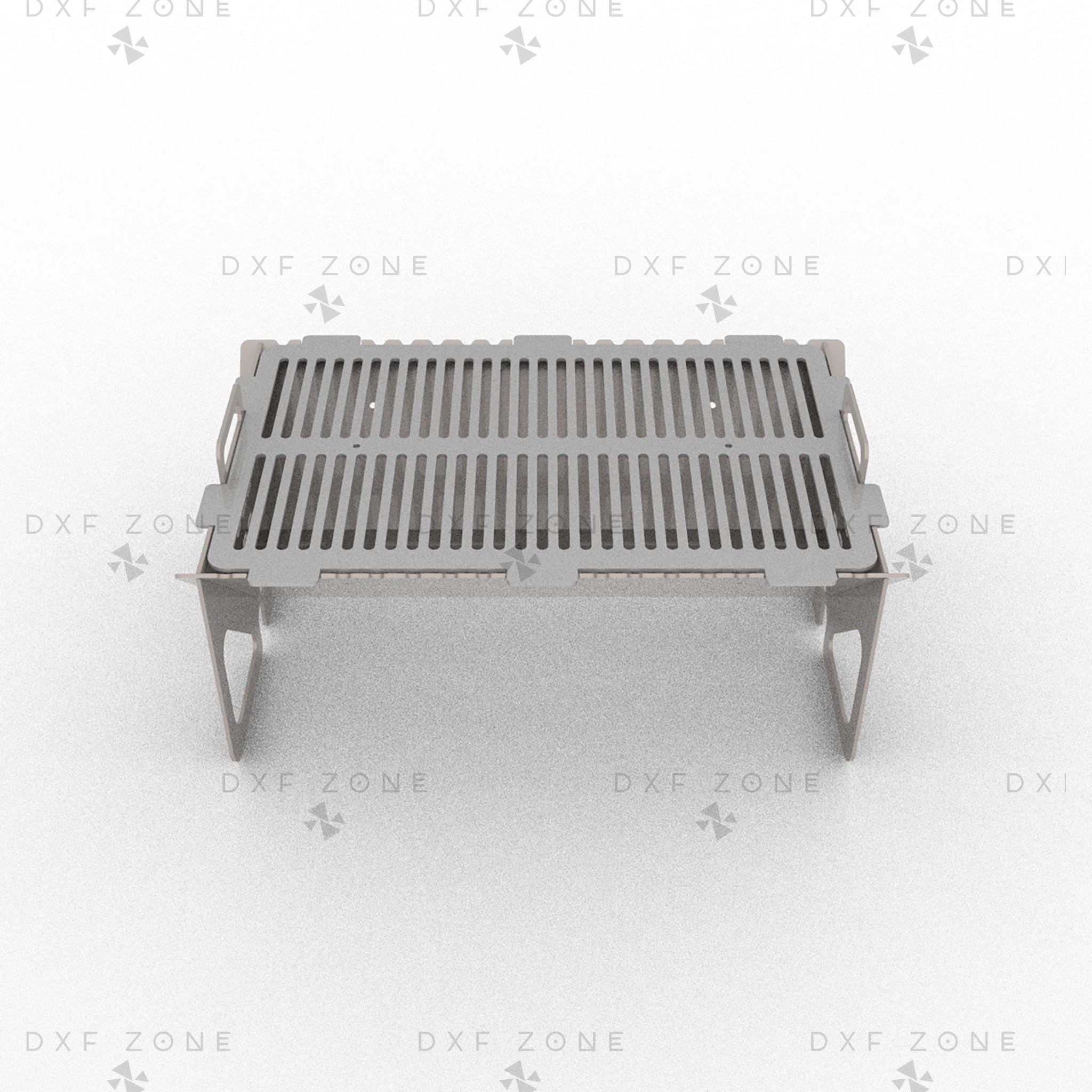 Portable Fire Pit DXF - Collapsible BBQ Grill for CNC Plasma - DxfZone