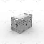 Portable Grill Fire Pit DXF Files - Collapsible BBQ Design for CNC Plasma Cutting