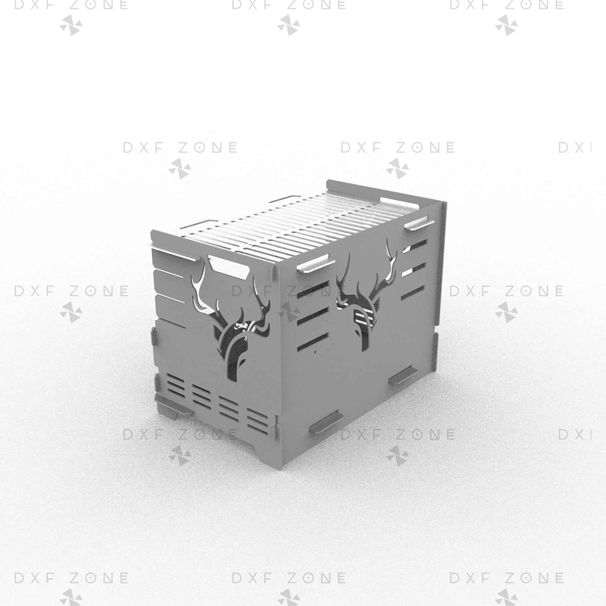 Portable Grill Fire Pit DXF Files - Collapsible BBQ Design for CNC Plasma Cutting