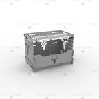 Portable Grill Fire Pit DXF Files - Collapsible BBQ Design for CNC Plasma Cutting