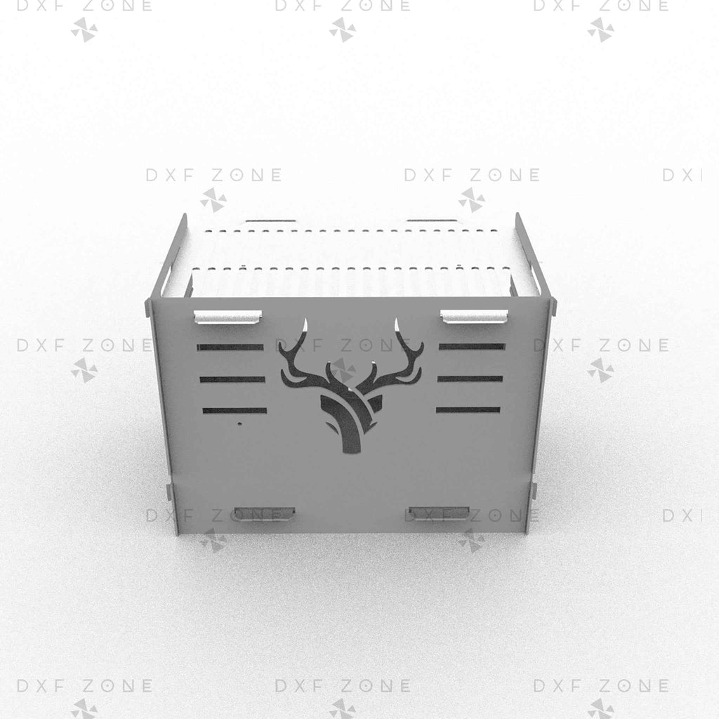 Portable Grill Fire Pit DXF Files - Collapsible BBQ Design for CNC Plasma Cutting