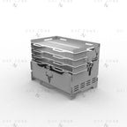 Portable Grill Fire Pit DXF Files - Collapsible BBQ Design for CNC Plasma Cutting