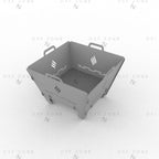 Square Fire Pit DXF SVG File - Foldable BBQ Grill Design for Plasma Laser CNC | Portable Camping Fire Pit Plans