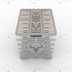 Vertical Shashlik DXF File for Plasma - Foldable BBQ Mangal Design - DxfZone