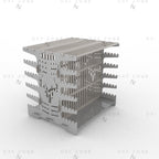 Vertical Shashlik DXF File for Plasma - Foldable BBQ Mangal Design - DxfZone