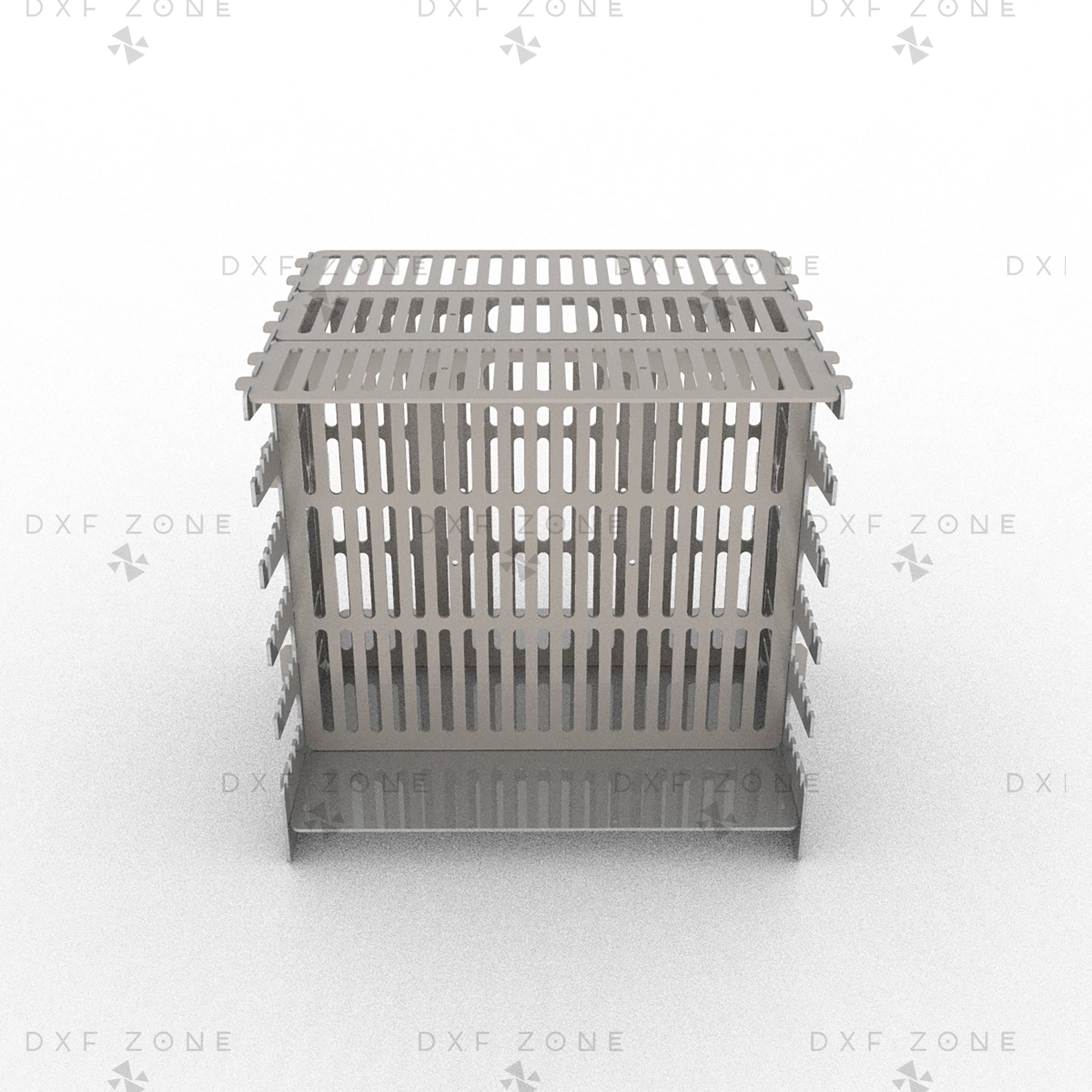 Vertical Shashlik DXF File for Plasma - Foldable BBQ Mangal Design - DxfZone