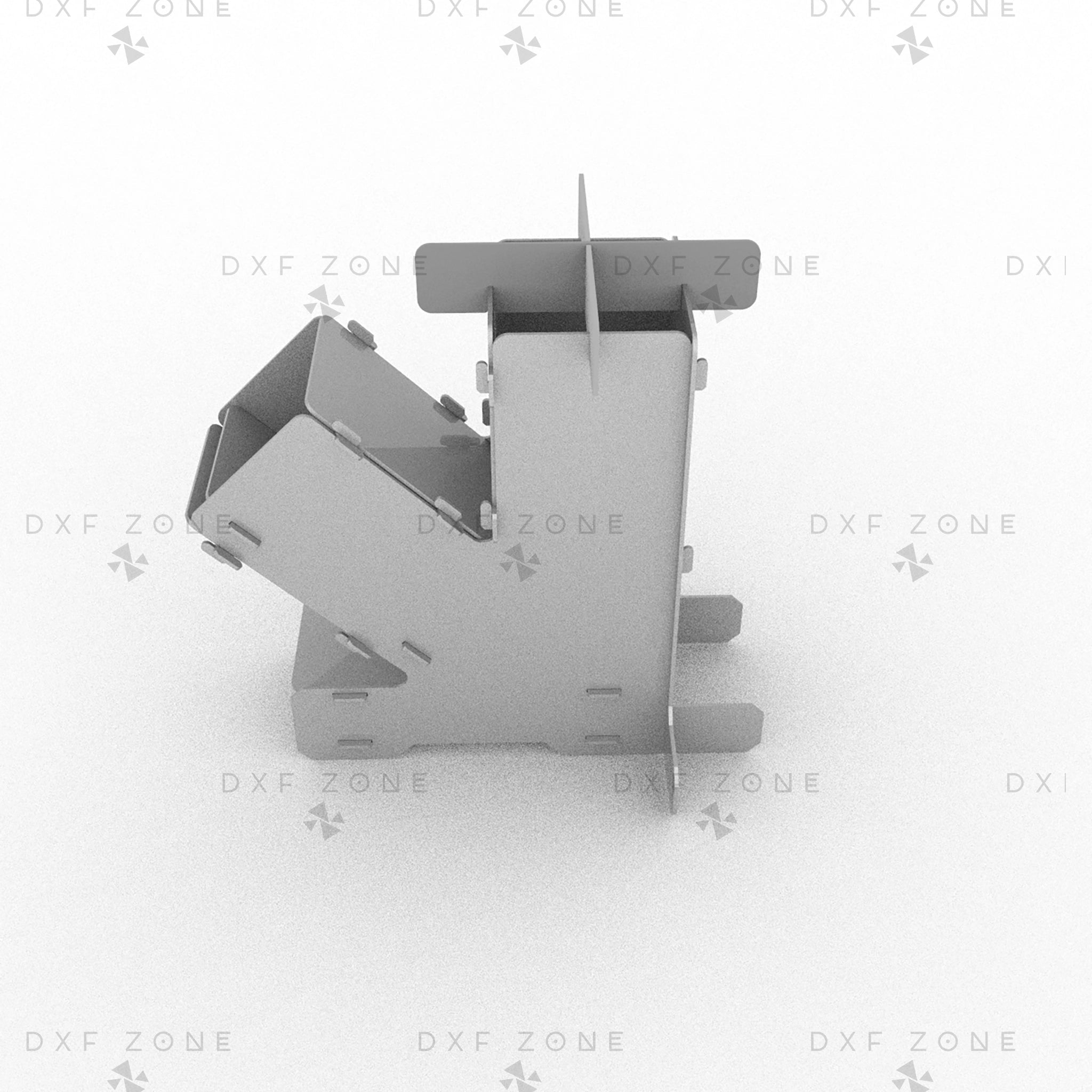 Wood Rocket Stove DXF - Foldable Backpack Stove for CNC Plasma - DxfZone