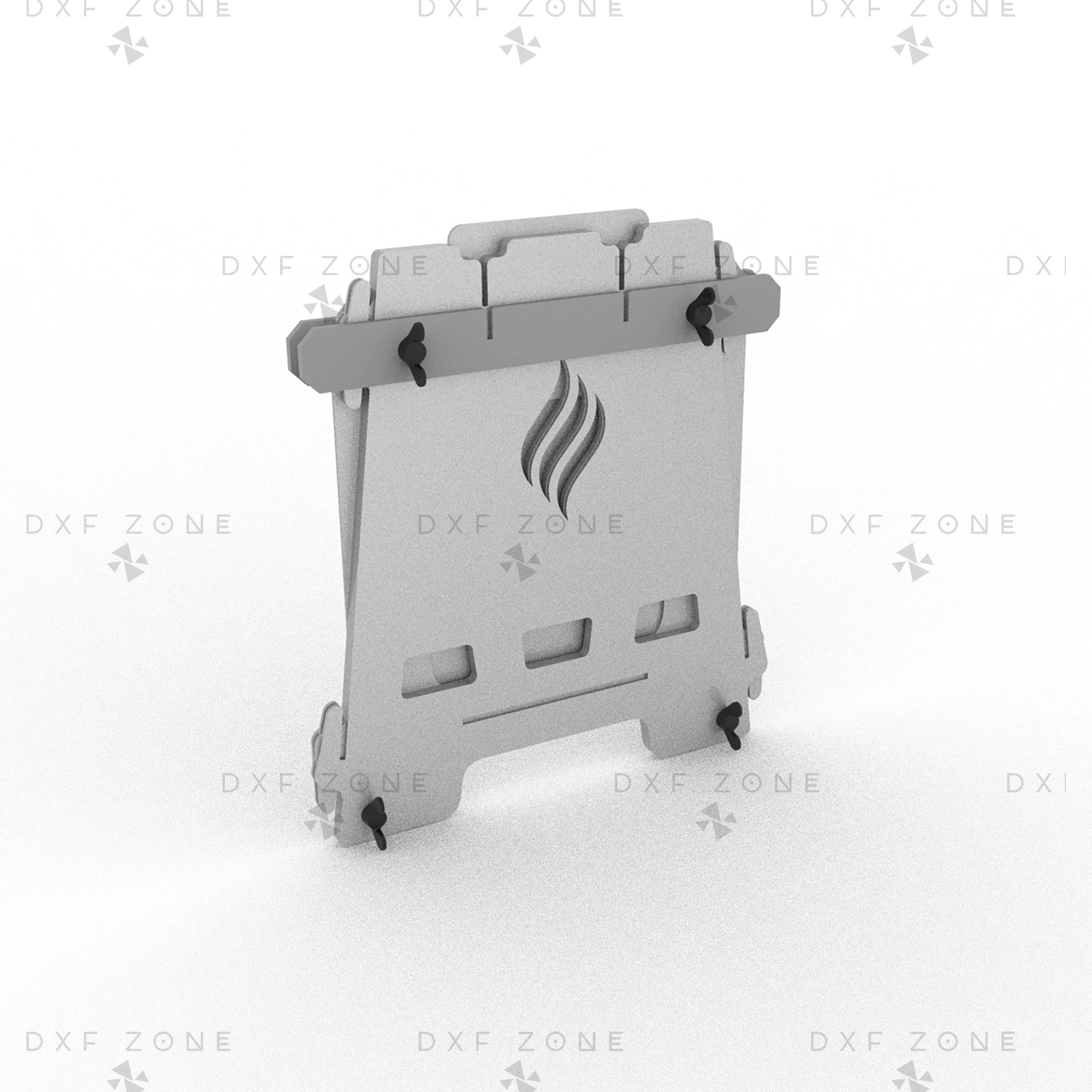 Wood Stove DXF File for CNC Plasma - Foldable Camping Fire Pit Design - DxfZone